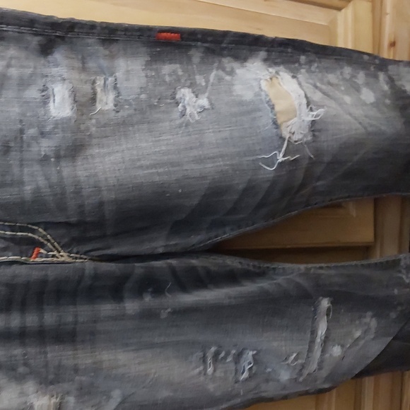 TRUE RELIGION RICKY RELAXED STRAIGHT JEANS SIZE 36 X 28 1/2 INSEAM FADED BLUE,RE - Picture 3 of 9